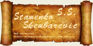Stamenko Škembarević vizit kartica
